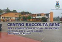 Istituito presso il centro sociale un punto di raccolta beni per i comuni colpiti dall'alluvione