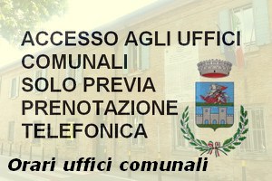 Modalità di accesso agli Uffici Comunali