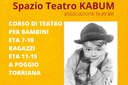 “Spazio Teatro Kabum” porta a Poggio Torriana il teatro per bambini e adolescenti