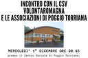 INCONTRO CON IL CSV VolontaRomagna E LE ASSOCIAZIONI DI POGGIO TORRIANA