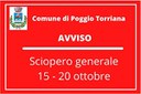 Sciopero generale dal 15 al 20 ottobre, garantiti i servizi essenziali