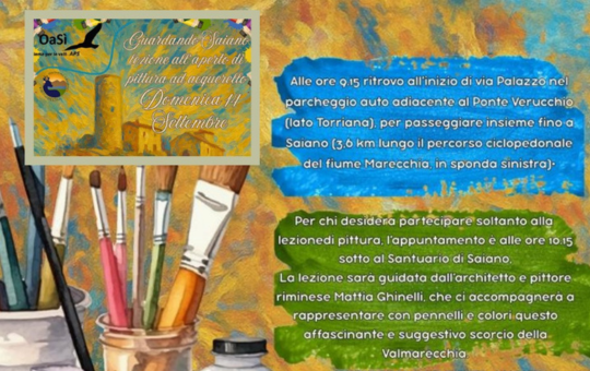 "Guardando Saiano: lezione all'aperto di pittura ad acquerello"